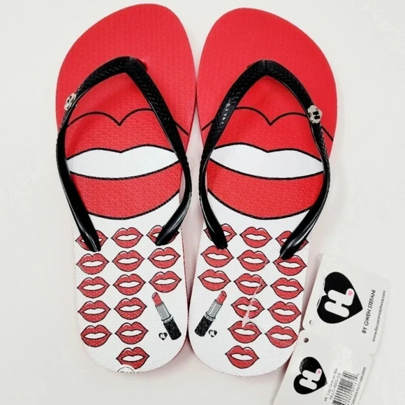 HARA JUKU LOVERS by Gwen Stafani “Lay One On Me” Flip Flops - Picture 2 of 6